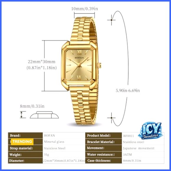 Stainless Steel Expansion Band Quartz Wrist Watch Water Resistant main image 4